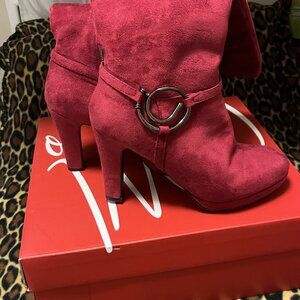 NIB Impo Women's Red Tall Boots Size 7.5